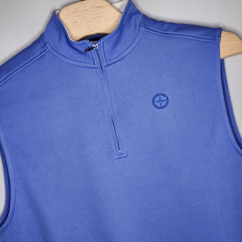Men's FootJoy FJ 1/4 Zip Pullover Athletic Golf Vest Jacket Size L Light Purple